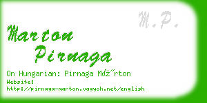 marton pirnaga business card